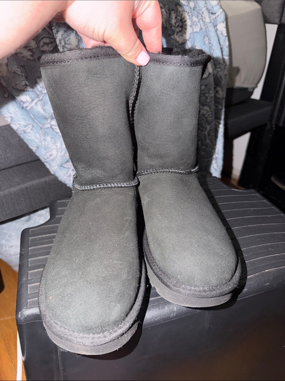 UGG Women's Mid-Calf Suede Boots - black